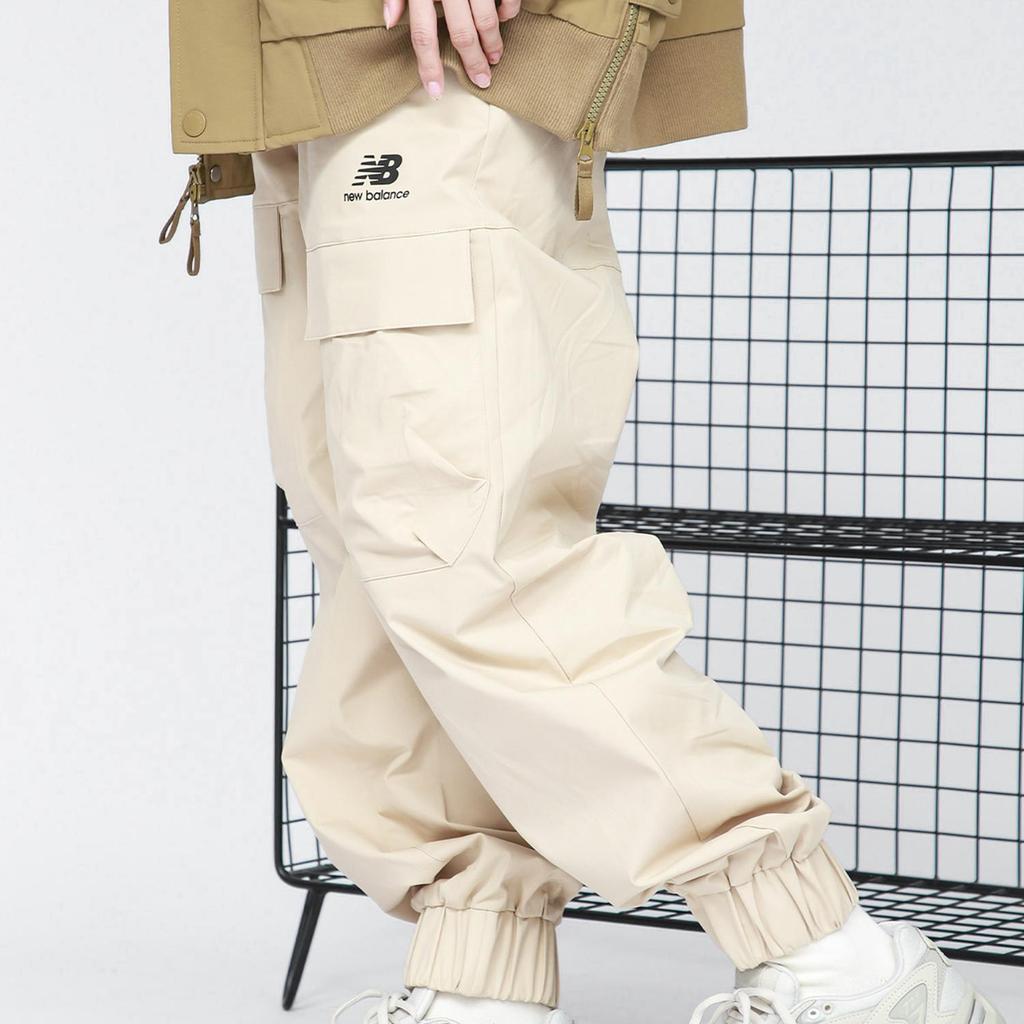 New Balance Knitted Sweatpants Women's Khaki Moderate Cuffed Pants (Unisex) Knitted Sweatpants AWP13320 BEI