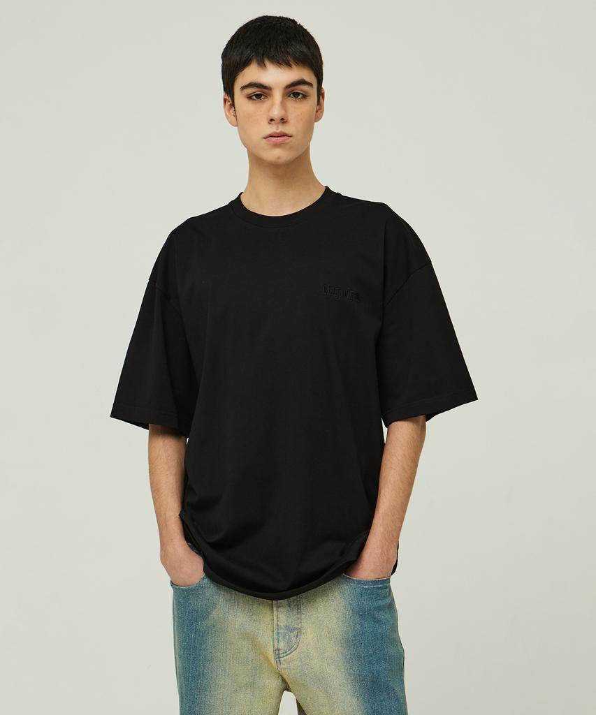 Mc Wood Gun Swagver 3547 Back Art Oversized Black Short Sleeve Tee