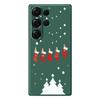 For Samsung Galaxy S25 Ultra Case Christmas Stockings Pattern Printing Straight Edge TPU Phone Back Cover