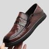 Solid Color Business Casual Shoes for Men Spring Autumn Fashion Leather Shoes Male Soft Sole New Designer Loafers Man