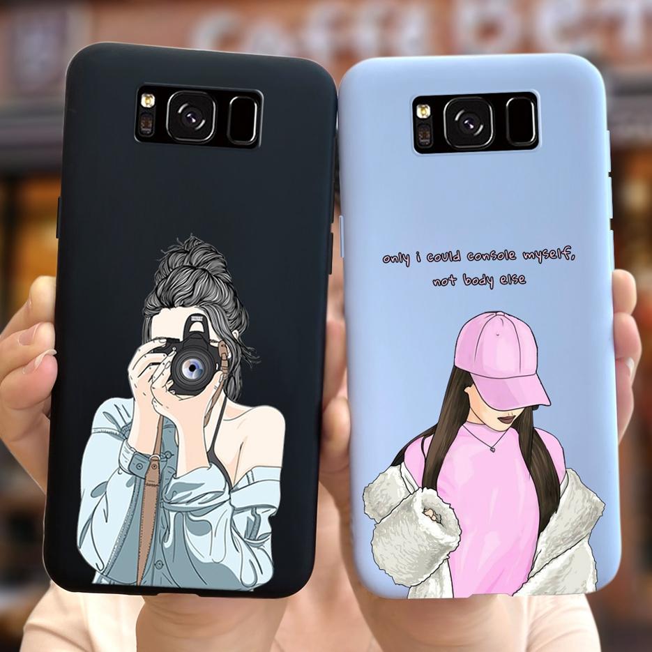 For Samsung Galaxy S8 Case Galaxy S8+ Cover Stylish Sunflower Pretty Girls Cover For Samsung S8 Plus GalaxyS8 S8+ Soft Bags Case