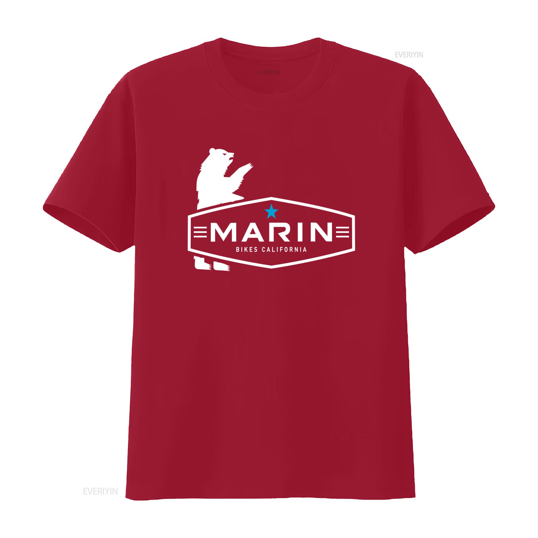 Marin Bikes California T Shirt for Cool vintage Washed Stretched Comfortable fashion Breathable graphic designer clothes S