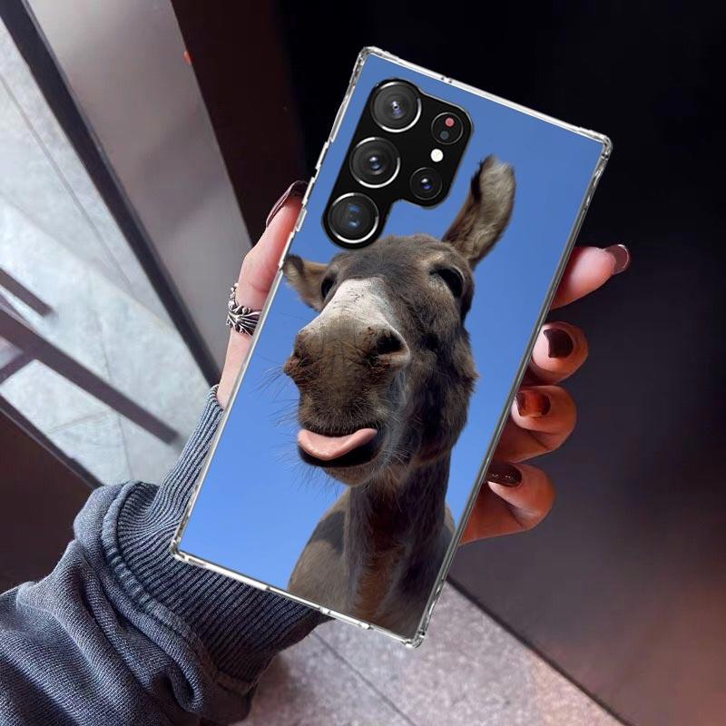 Funny Donkey Phone Case For Samsung Galaxy S23 S24 S25 Edge S26 Ultra S22 + S21 Plus S20 FE Cover Silicone Print Shell Galaxy S2