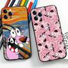 Cartoon Courage The Cowardly Dog-G For iPhone 13,17,11,12,16,14,15,Plus,Pro Max Soft Silicone Black Phone Case