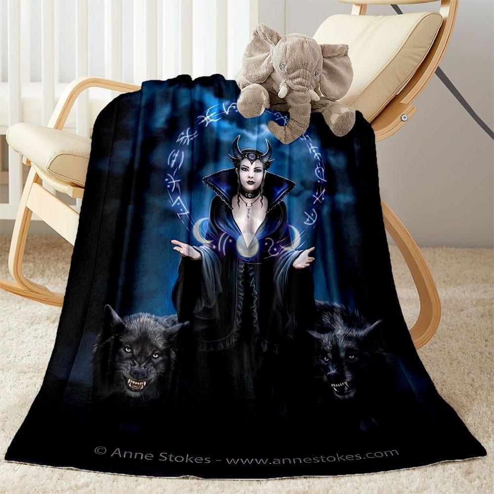 Gothic Style Blanket Soft & Cozy Great for Bed Chair Livingroom Four Seasons Universal Playful Design Suitable for Gifting Relatives and Friends