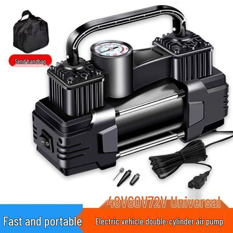 Universal Electric Air Pump for Cars, Motorcycles, and Tricycles