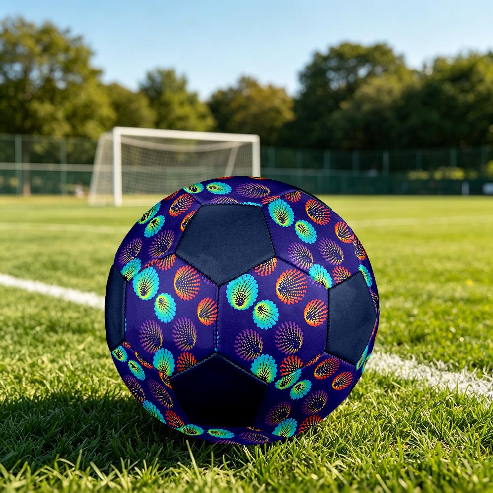 1PC Colorful Shell Soccer Ball Size 5 Football Machine Sewn Indoor/Outdoor Universal Football Gift W62