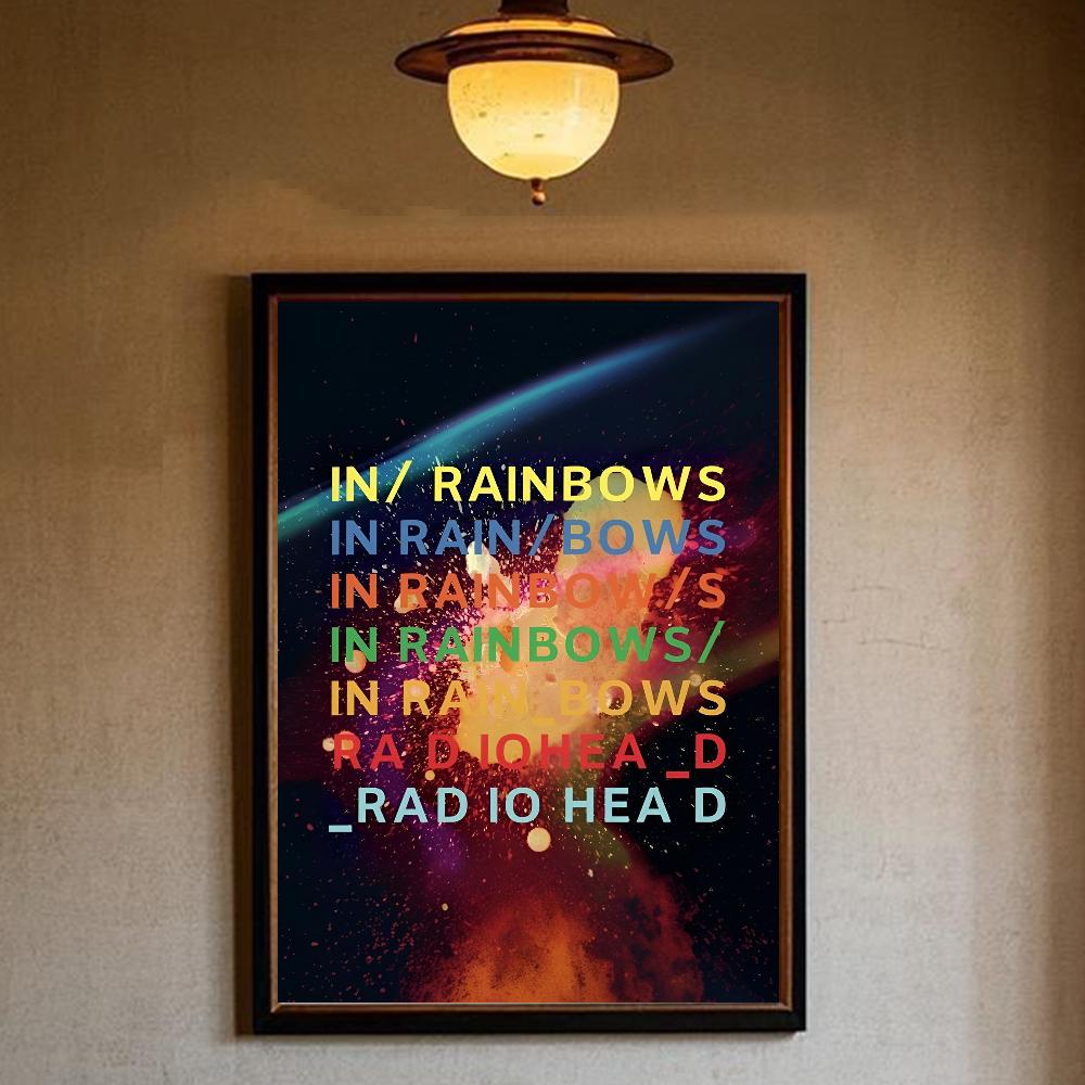 Banda de Art Rock Radiohead Póster de Música arte pared adhesiva impermeable hogar sala de estar dormitorio bar decoración estética