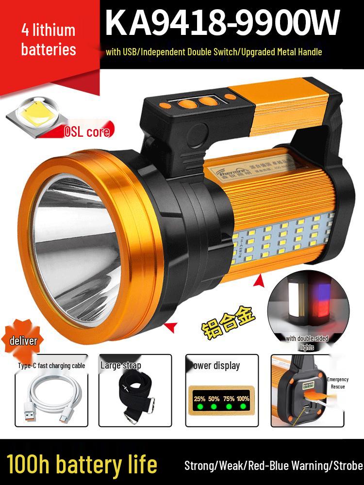 Rechargeable High-Power LED Xenon Spotlight: Super Bright, Long Range, Handheld for Outdoor, Home, Patrol & Mining