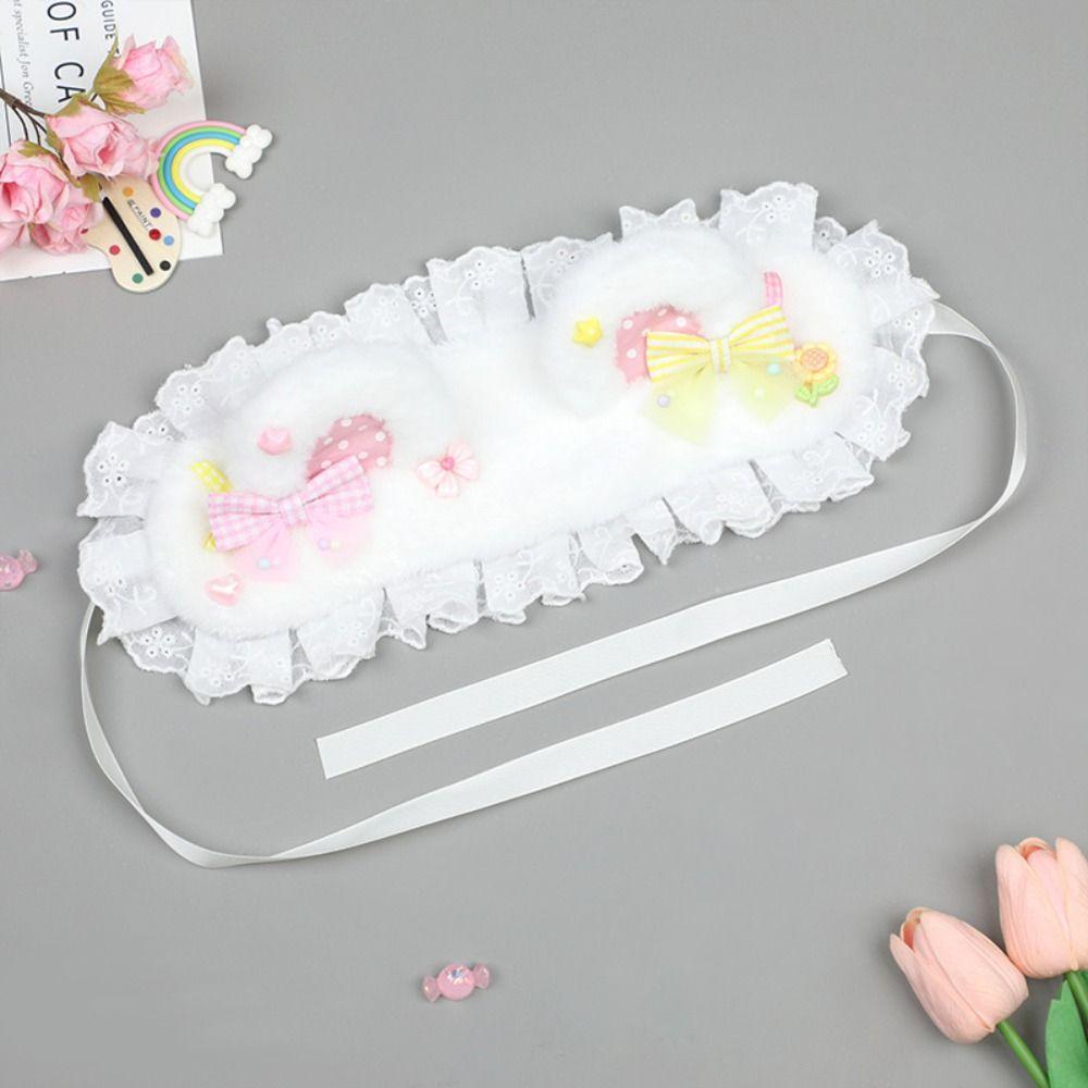 Lace Bear Ear Hair Band Furry Lolita Bandeau Funny Cat Ears Headband  Lolita Accessories