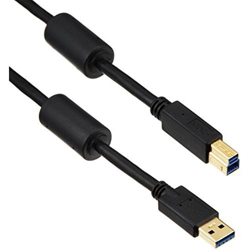 

USB-кабель ELECOM [B] USB3.0 (USB A папа к USB B папа) Ферритовый сердечник 3м черный USB3-BF30BK
