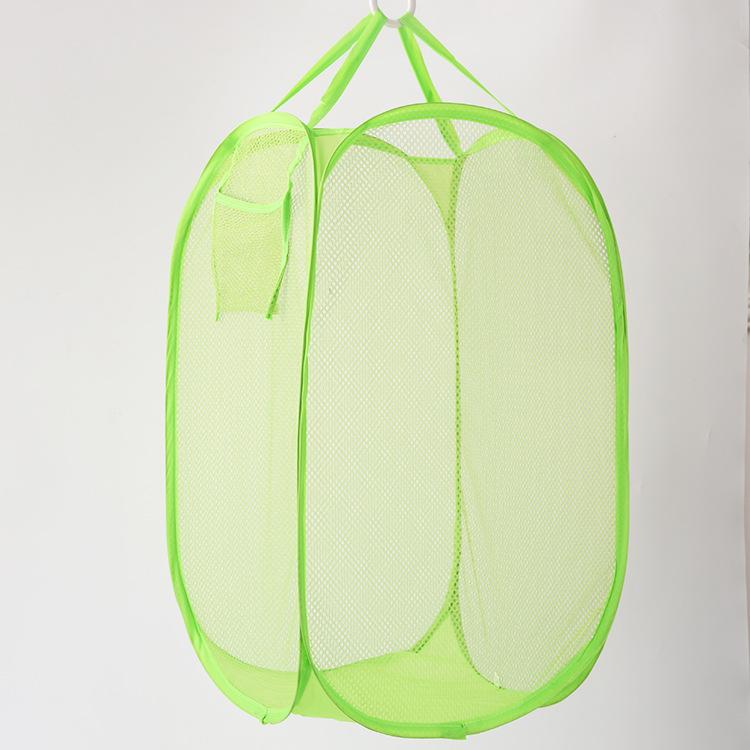 Vaskepose Pop Up Mesh Vasking Sammenleggbar skittentøyskurv Bag Bin Kugleoppbevaring Skitne klær Kutteklær Havballoppbevaring