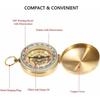 Copper Flip Outdoor Multi-Function Metal Compass with Luminous Pocket Watch Compass  (Gold)