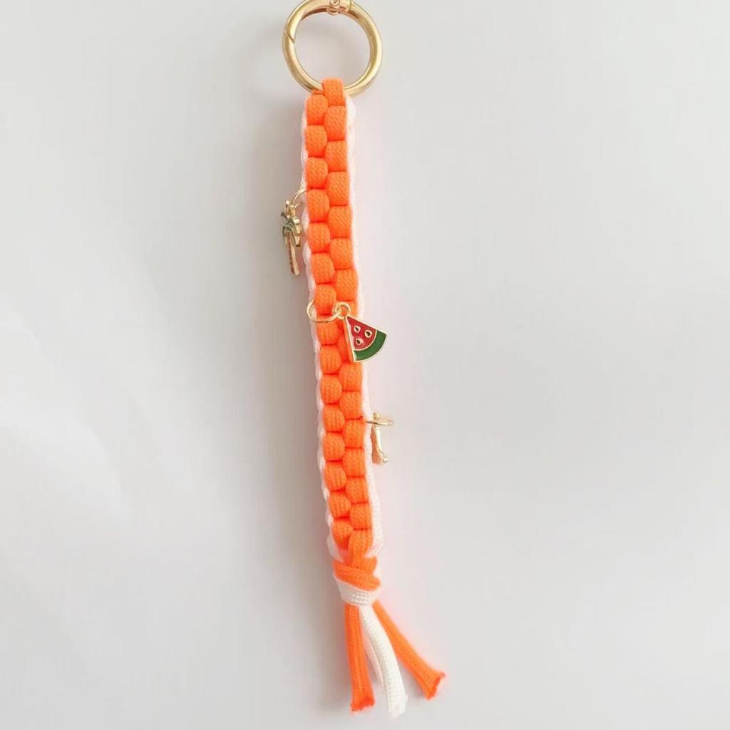 Hand-Woven Electroplated Phone Chain & Keychain Pendant for Girls