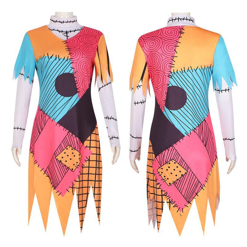 Sally Skellington Women's Nightmare Before Christmas Costume Dress For Cosplay Fans
