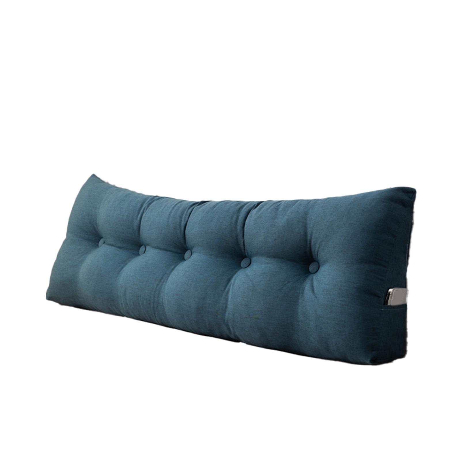 

Headboard Pillow Gray Blue Bed Rest Reading Pillow Long Backrest Cushion, Suitable For Sitting On The Bed Backrest Positioning Support Cushion One Size синий