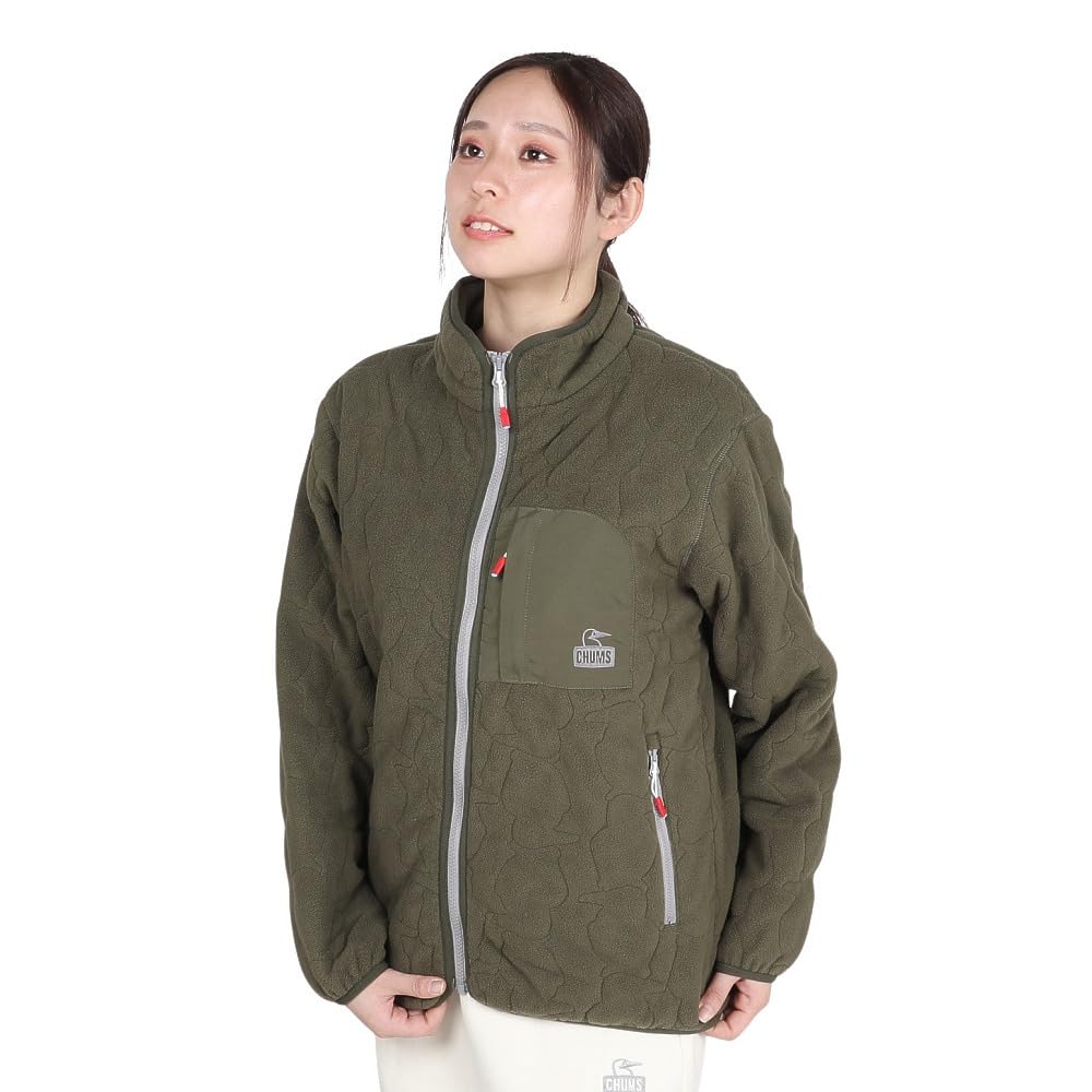 

Fleece Jacket Booby Stitch Fleece Jacket Olive M [Chums] Women s оливковый