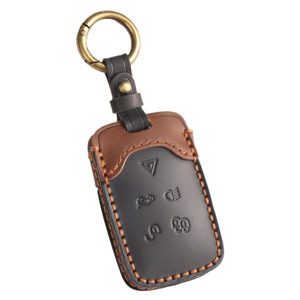Custom Premium Cowhide Leather Key Case For Land Rover: