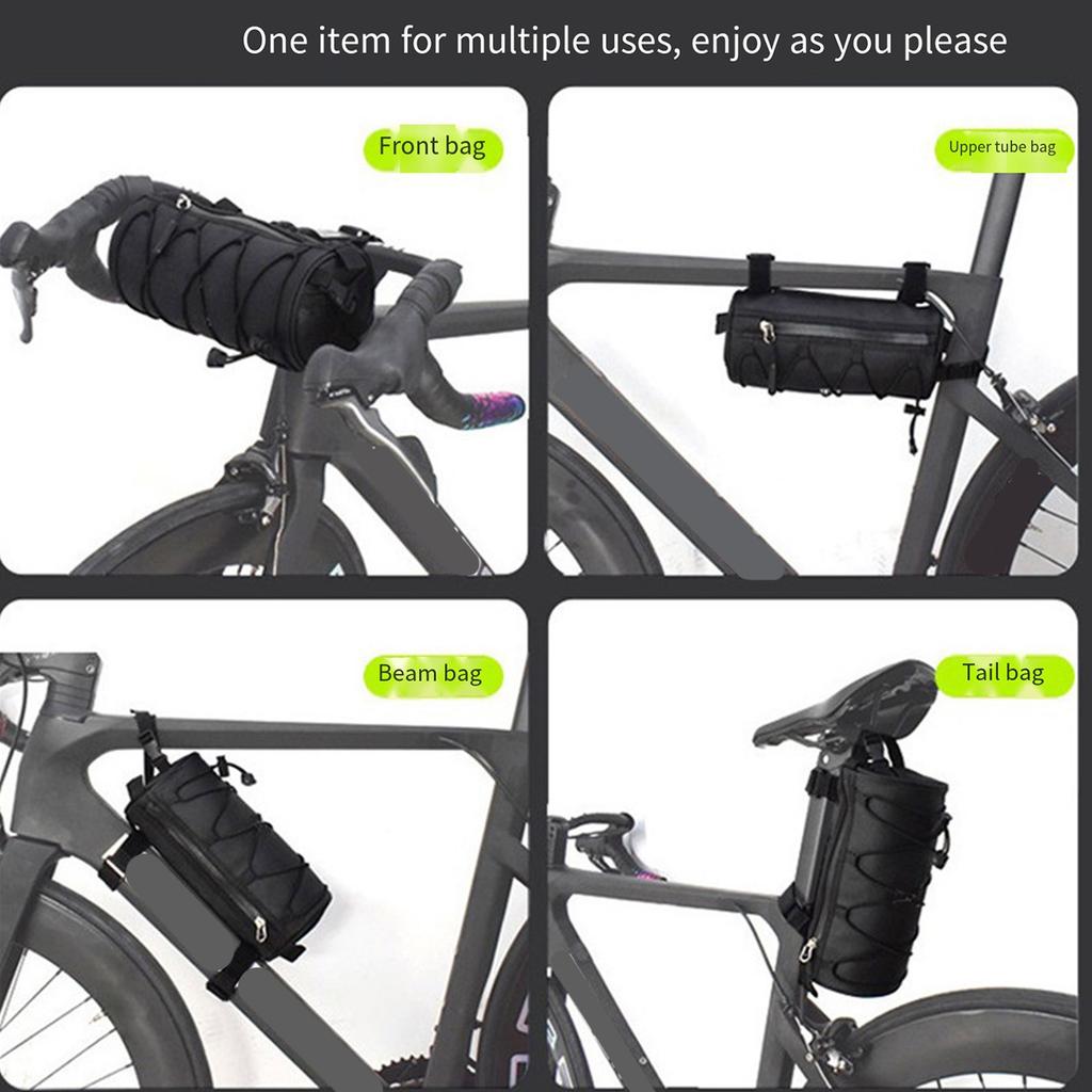 Durability Waterproofed Roll Top Handlebars Bag Dustproofed Cycling Pack Wet Gear Attachments for Road Bike
