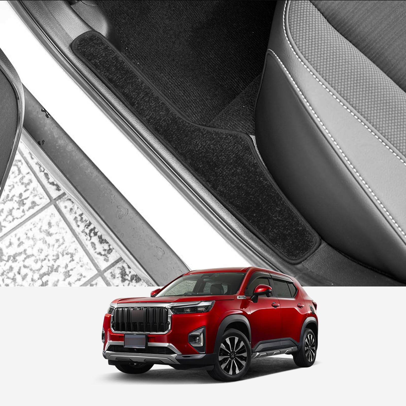 

Подножки ZUNDUO для Нового Honda WRV DG5 DG Совместимы с Моделями с марта 2024 WRV Накладки на пороги Внутренний комплект из 4 штук WR-V чёрный