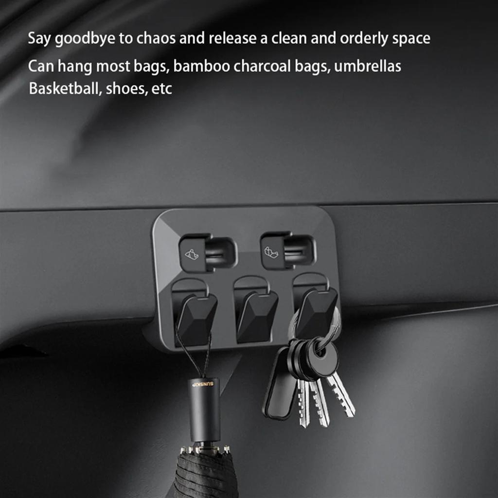 Rear Headrest Hook for Tesla Model Y 2021-2024 (Black)