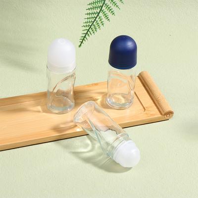 Διαφανή Γυάλινα Μπουκάλια Ρολλέρ 50ml Πολύ Μεγάλα Μπουκάλι Roll On για Άρωμα Έλαιο Τζελ Αντιιδρωτικό για Μασχάλες Δοκιμαστικό Δείγμα Αιθέριο Έλαιο