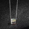 S925 Silver Autumn/Winter Square Zircon Luxury Clavicle Chain Women's Fashionable Korean Necklace