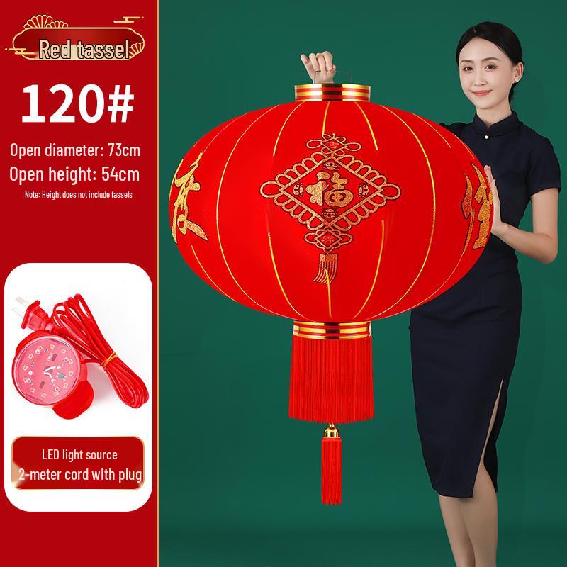 2026 New Style Red Lantern Pair for Main Entrance - Spring Festival Celebration Decor