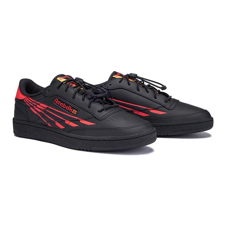 Reebok Club C Series Versatile Comfortable Classic Durable Low-Top Sneakers Men Sneakers Black Red 100034257