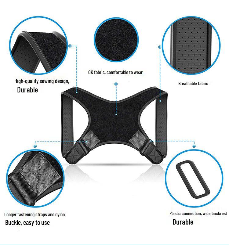 Adjustable Invisible Breathable Back Support & Posture Corrector Strap