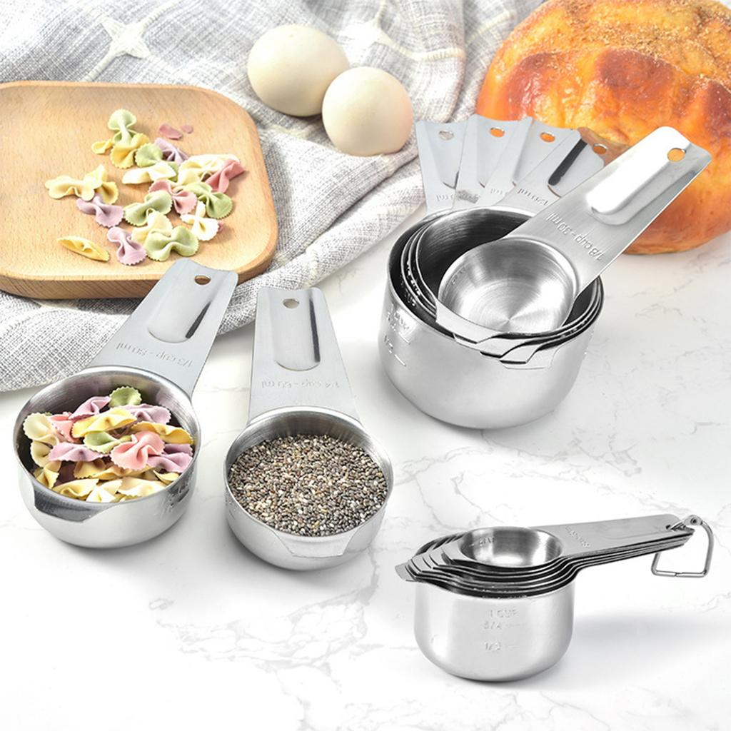 Stainless Steel Measuring Cup 7-Piece Set Scale Measuring Cup Measuring Spoon Set Scale Tool