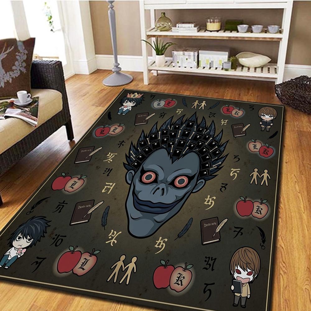 Death Note Bedroom Carpet & Living Room Mat, Home Decor Cool Movie Play Floor Mat -HE18