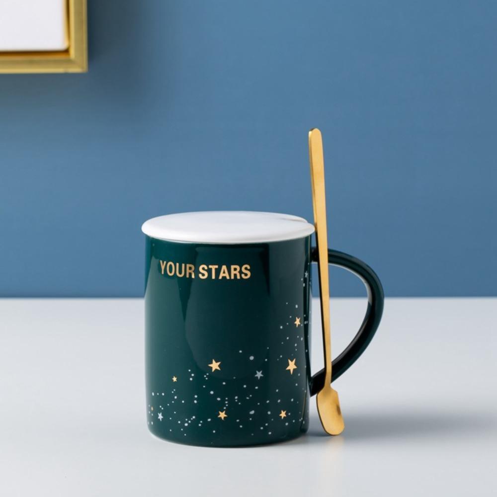 Xingyue Europäischer Ins einfacher geprägter Linien Kaffeetasse Keramiktasse Bürotasse Geschäftsgeschenk