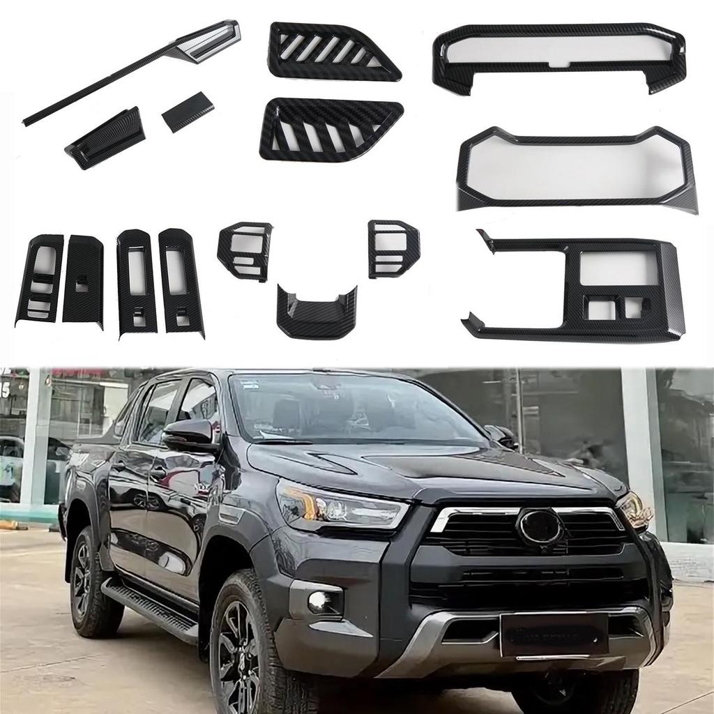 Compatible Hilux Interior Accessories: Dashboard Trim Strips, Steering Wheel, Rear Air Vents for 26 Models