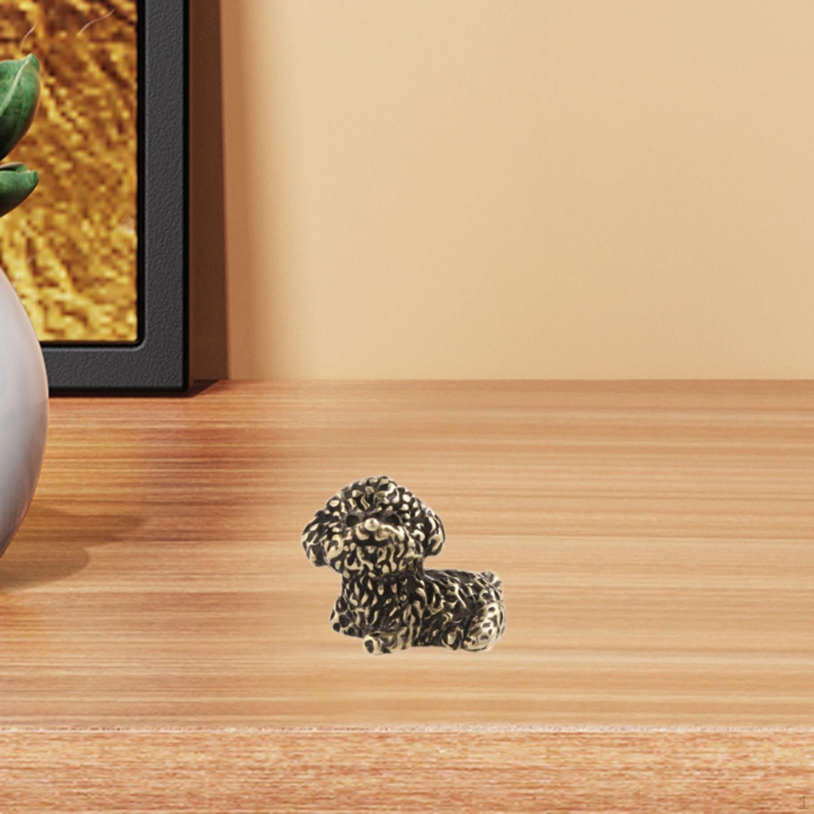 

Латунная фигурка собаки для дома и офиса, подарок любителям животных 2.7cmx2.3cm