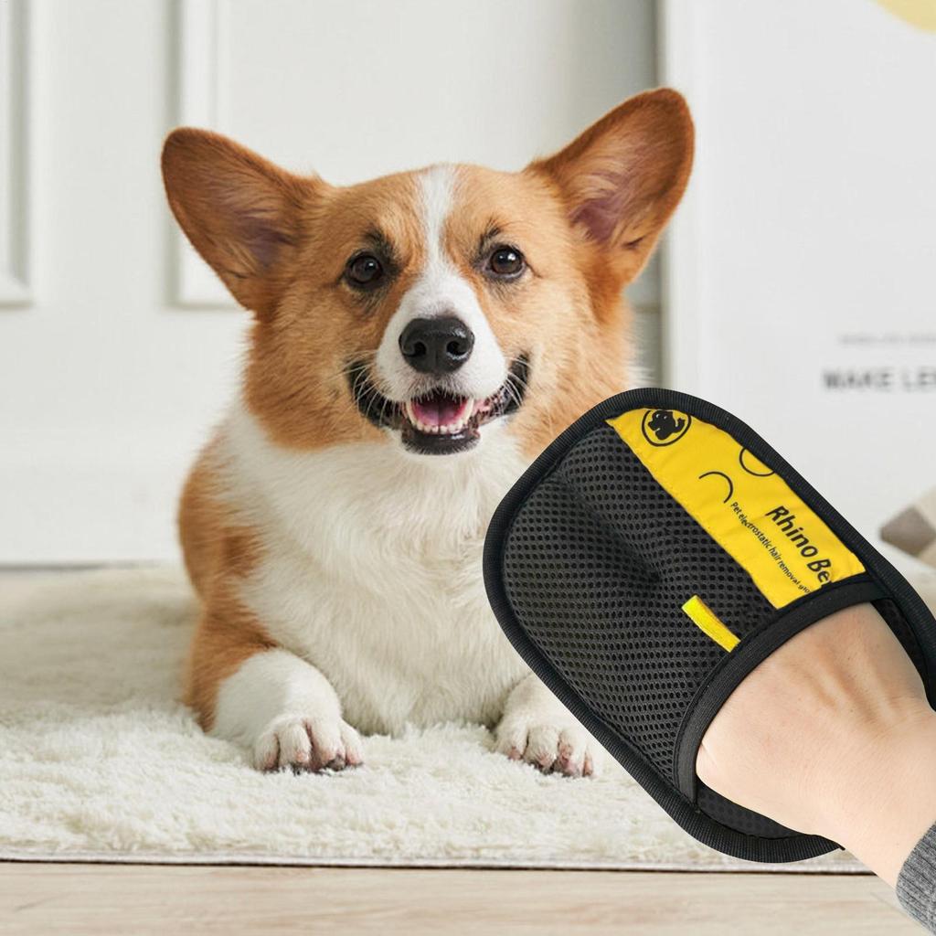 Cat Hair Remover Glove Double Sided Cat Grooming Glove Reusable Grooming Brush Dog Cleaning Supplies Shedding Mitt for Clothing