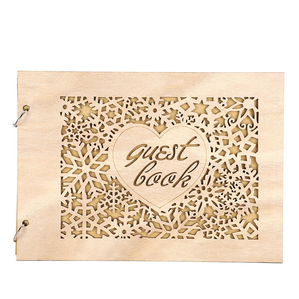 

Инновационная деревянная гостевая книга для свадьбы, альбом для украшения помолвки Type 2