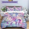 Magical Unicorn Garden Print 3Pcs Bedding Setduvet Cover With 2 Bedropillowcase Home Birthday Gift