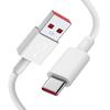 USB-C Fast Charging Cable 6A for Xiaomi Redmi 14C 13C Redmi Note 14 13 4G-5G Note 13 Pro Plus 5G - 1 Meter White