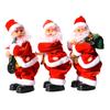 Climbing Santa Christmas Ornament Battery Operated Climbing On Beads Musical Moving Figure Xmas Decoration For Home Party