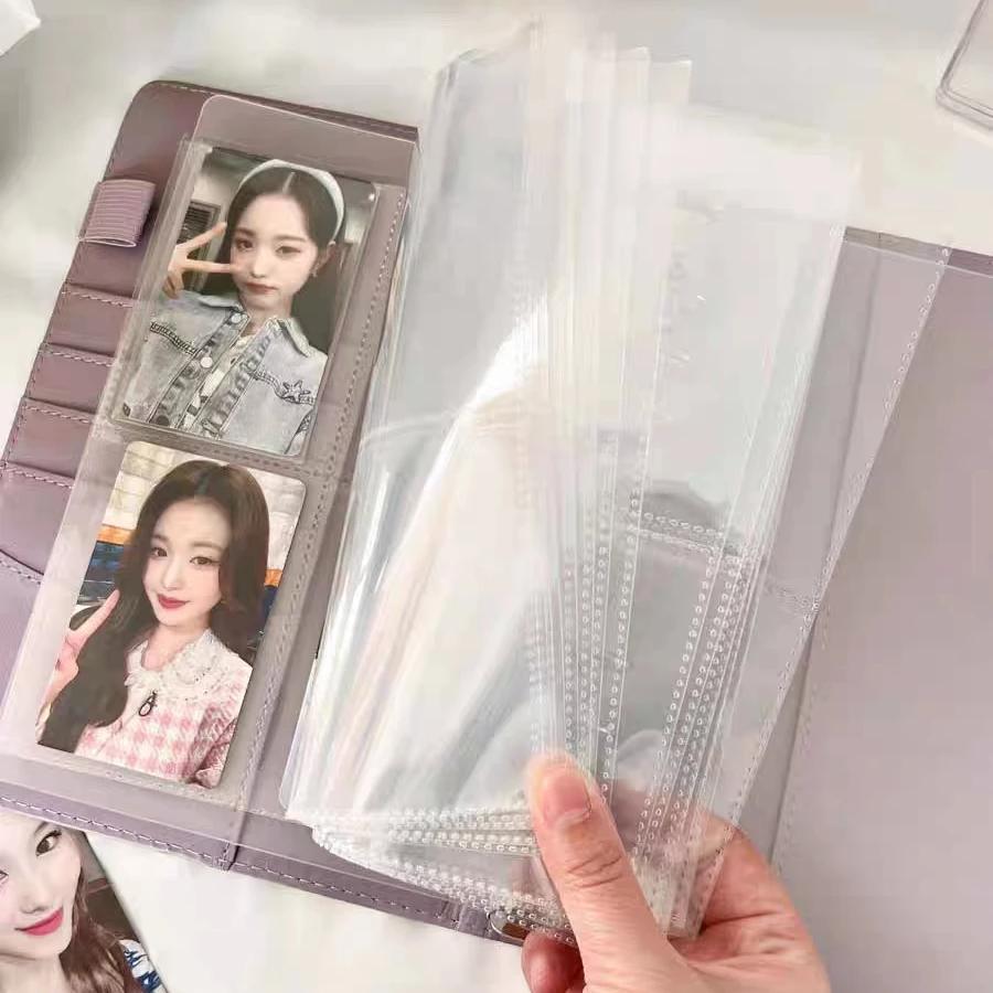 A5 Macaron Farbe Pu Leder Aktenordner Pocards Süßes Tagebuch Agenda Budget Hülle Idol Kpop Po Album Karten Sammelbuch Schreibwaren Qualität