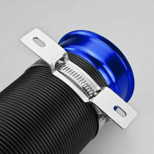 Tubo Flessibile Scalabile Regolabile da 3" per Aspirazione Aria Fredda Turbo Auto Blu