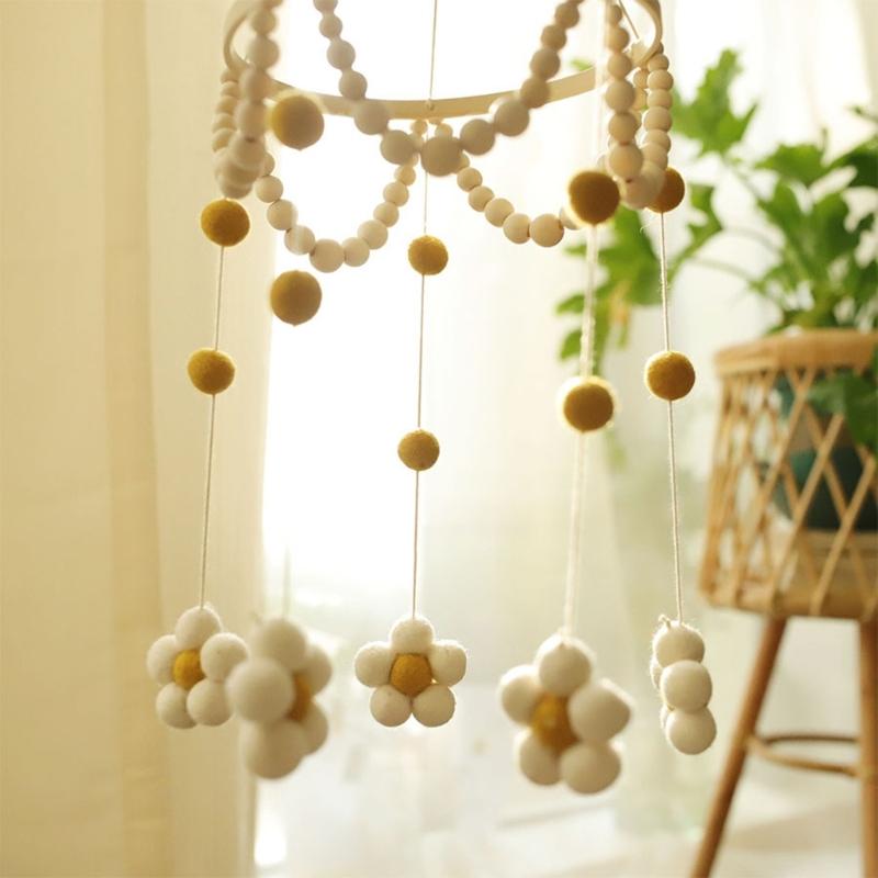 Flower Baby Crib Mobile Baby Crib Mobile for Boy Girl Felt Flower Baby Mobile for Crib Infant Bed Decoration Toy Hanging