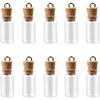 BLMHTWO 10 Pcs 1ml Mini Glass Bottles with Cork Clear Tiny Glass Bottles with Cork Glass Vials Extra Small Glass Bottles with Cork Lids for DIY Art