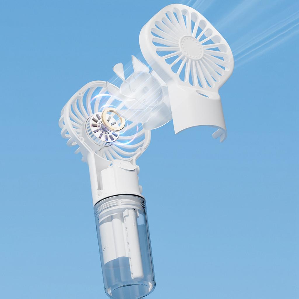 Handheld Fan Pocket Fan USB Rechargeable Portable Misting Fan with 4 Adjustable Speed, Battery Operated Personal Fan Spray Water Mist Fan for Outdoor