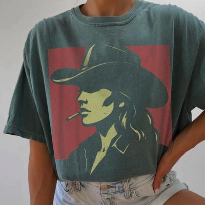 Retro Cowgirl Country T-shirt | Vintage 90s Western Concert Tee