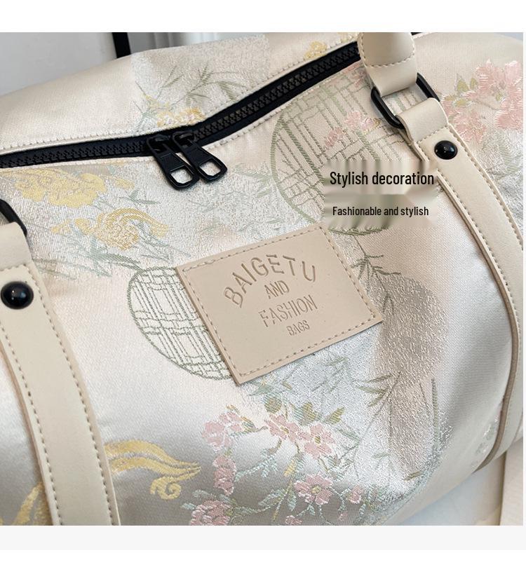 תיק נסיעות גדול בסגנון סיני: הפרדה רטוב/יבש, תיק צד קל משקל ותיק כושר