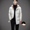High-End Down Jacket Men'S Medium And Long Thickened Hooded Casual Winter Warm Cold-Resistant White Duck Down Dad Coat
