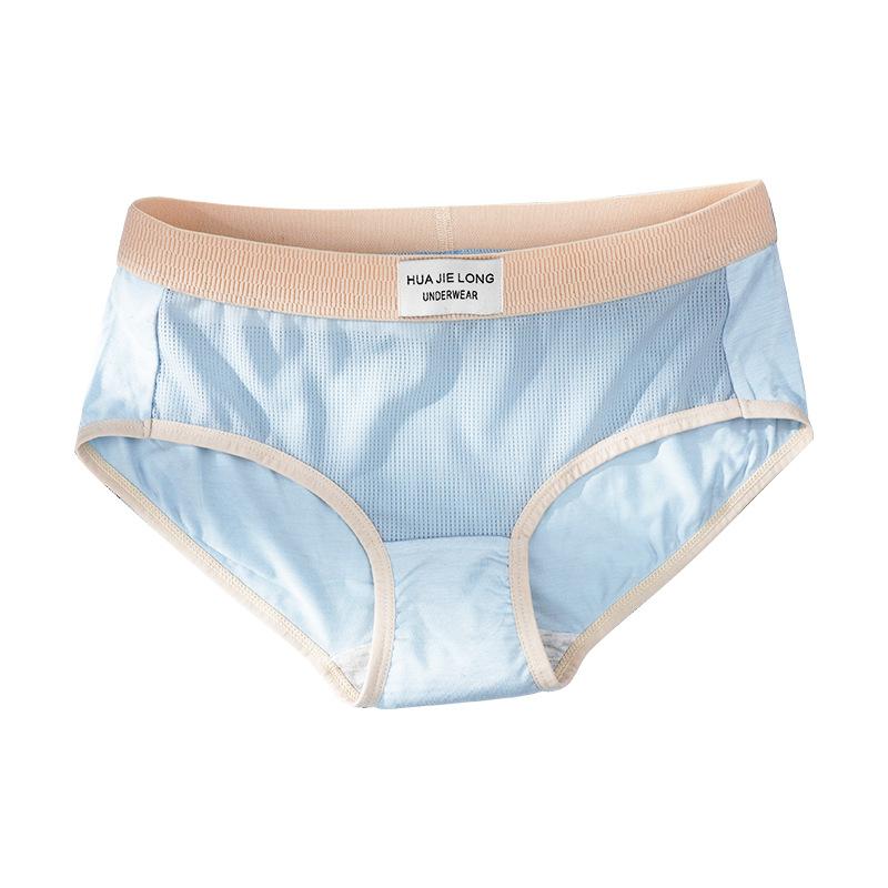 Einfarbige Unterwäsche Damenunterwäsche Mittelhohe Taille Unterwäsche Schlicht und Atmungsaktiv Damen Dreiecksslip