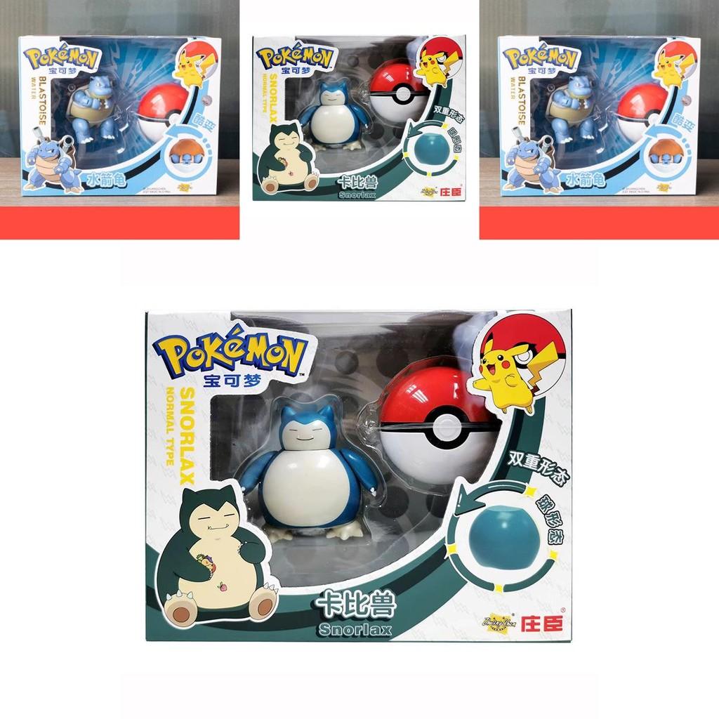 Bunte Pikachu Mewtu Evoli Enton Verwandlungsspielzeuge für Jungen